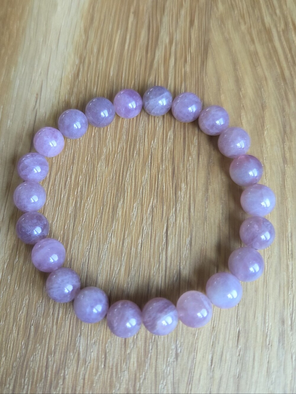 Rose Quartz Beaded Stretch Bracelet | Handmade